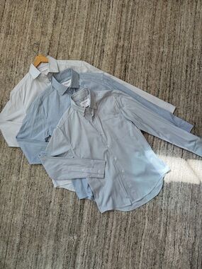 Ministry of Supply Women’s Button Down Shirt Bundle (3) XS Slim Stretch Workwear